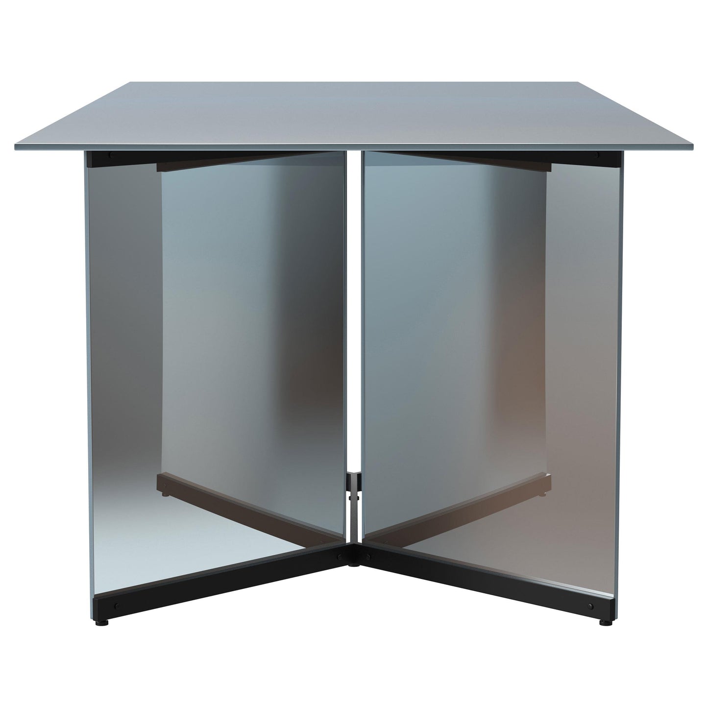 Coaster Furniture Emery 108091 76-inch Rectangular Mirrored Dining Table - Silver IMAGE 8