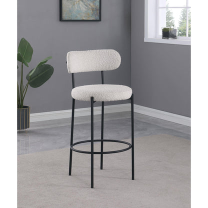 Coaster Furniture Viola 108189 Boucle Upholstered Bar Chair - Cream IMAGE 2