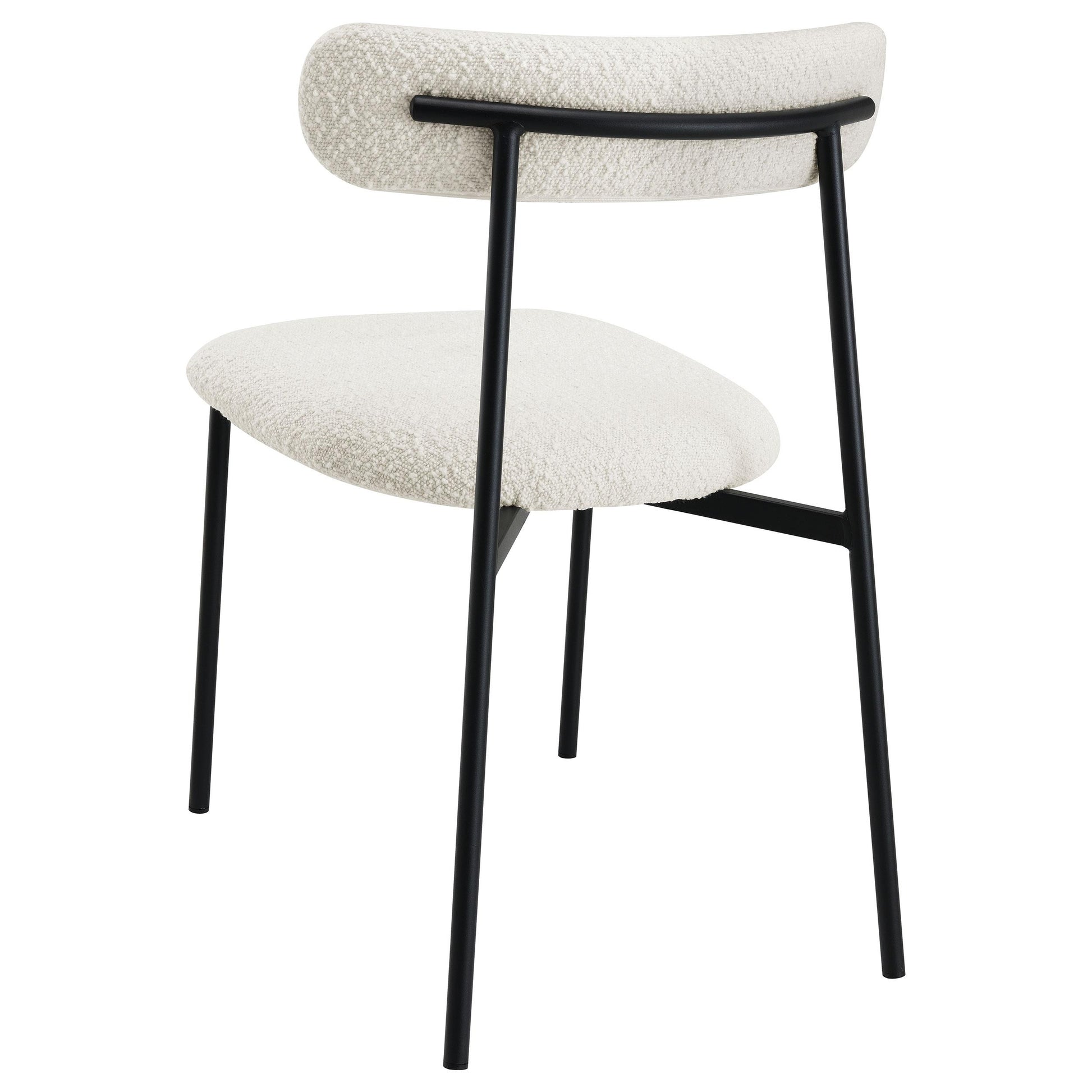 Coaster Furniture Anzio 108292 Boucle Upholstered Dining Side Chair - White IMAGE 5