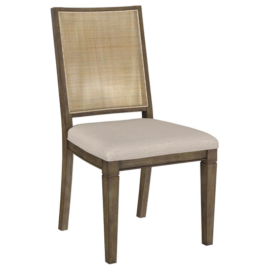 Coaster Furniture Matisse 108312 Woven Rattan Back Dining Side Chair - Brown IMAGE 1