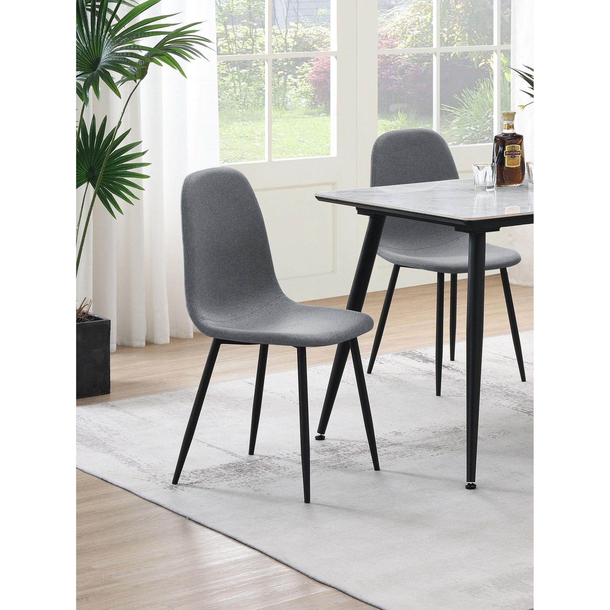  Coaster Furniture Dennison 108532 Upholstered Dining Side Chair - Grey IMAGE 2