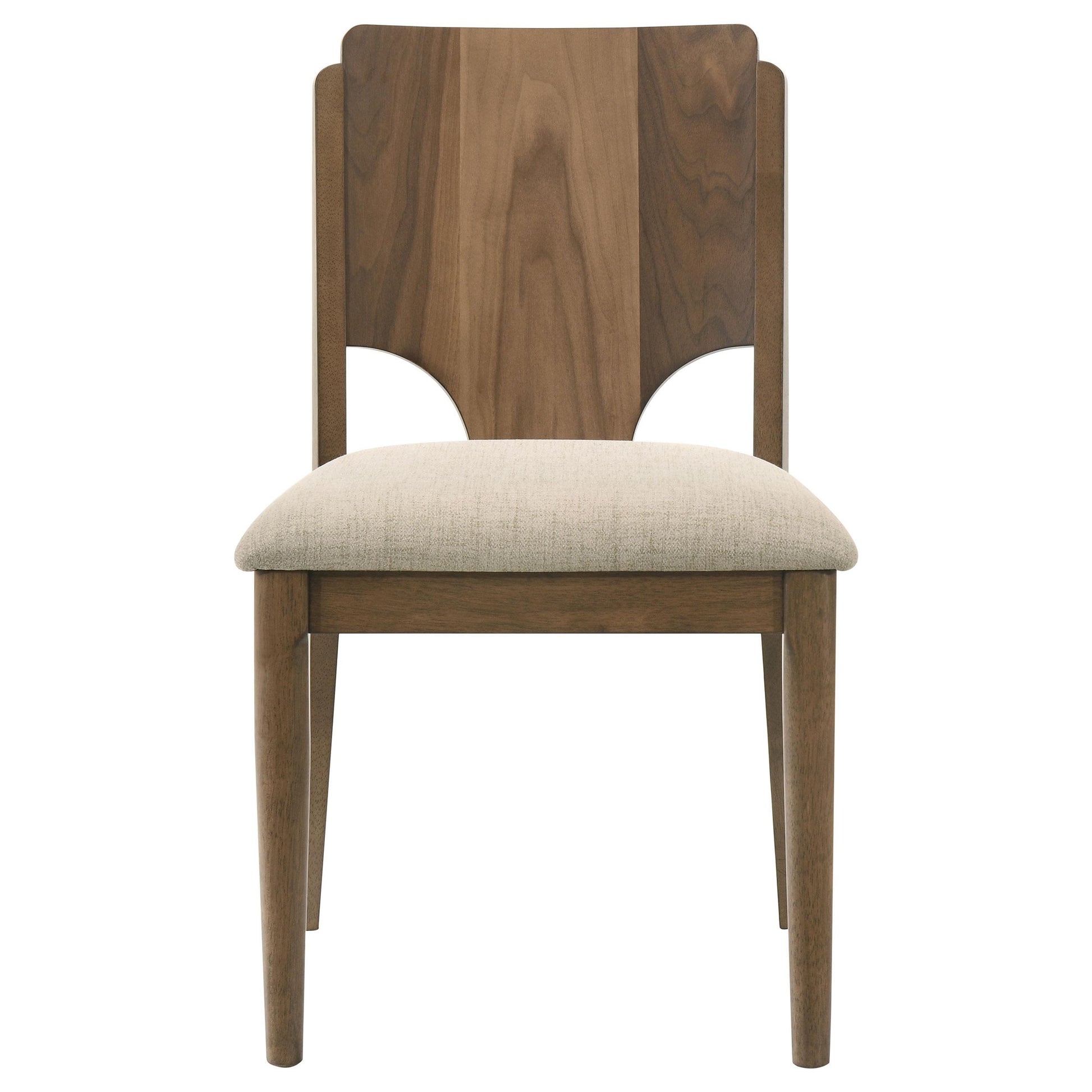  Coaster Furniture Crestmore 108572 Dining Chair - Upholstered Seat Walnut IMAGE 3
