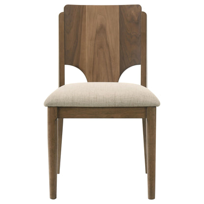  Coaster Furniture Crestmore 108572 Dining Chair - Upholstered Seat Walnut IMAGE 3