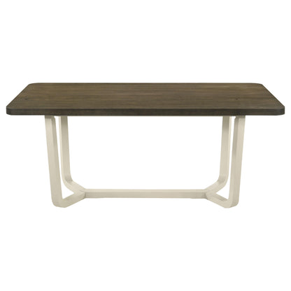 Coaster Furniture Biloxi 108681 71-inch Rectangular Wood Dining Table - Greyish Brown IMAGE 3
