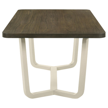 Coaster Furniture Biloxi 108681 71-inch Rectangular Wood Dining Table - Greyish Brown IMAGE 4