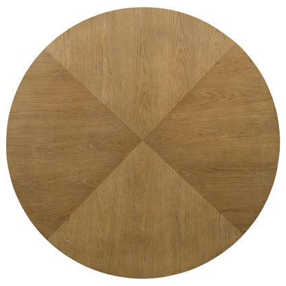  Coaster Furniture Danvers 109150 Round 54-inch Wood Dining Table - Brown Oak IMAGE 4