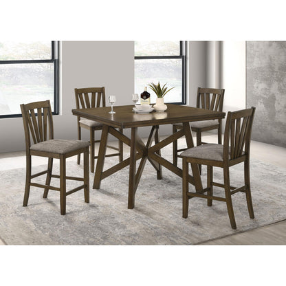 Coaster Furniture Canfield 109178 47-inch Square Counter Height Dining Table - Brown IMAGE 4
