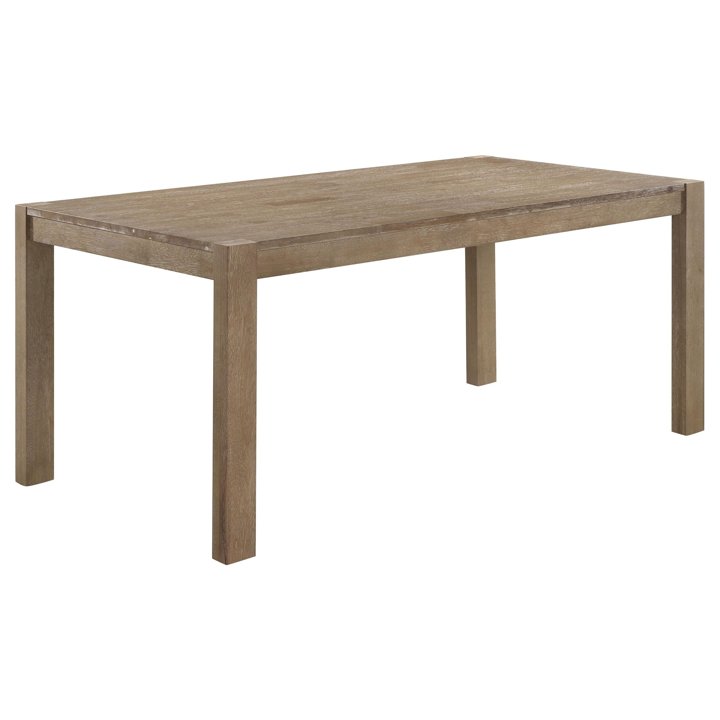 Coaster Furniture Scottsdale 109181 71-inch Solid Wood Dining Table - Washed Brown IMAGE 1