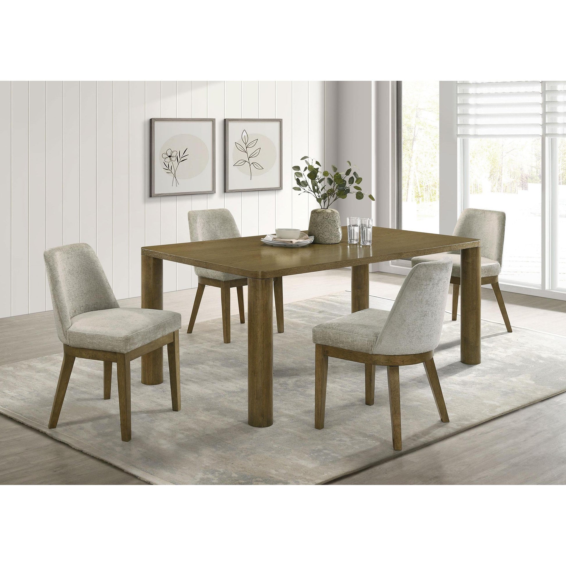 Coaster Furniture Castlewood 109351 71-inch Rectangular Wood Dining Table - Brown Oak IMAGE 6