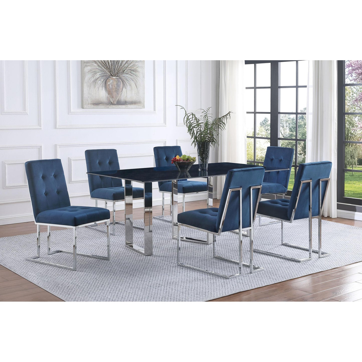 Coaster Furniture Desden 109361 79-inch Rectangular Sintered Stone Dining Table - Grey IMAGE 8