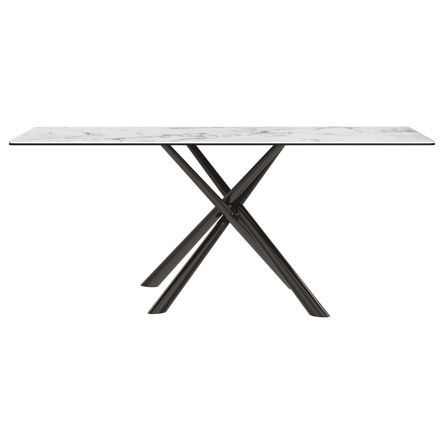  Coaster Furniture Carvell 109371 Rectangular Sintered Stone Dining Table - Mirage White IMAGE 1