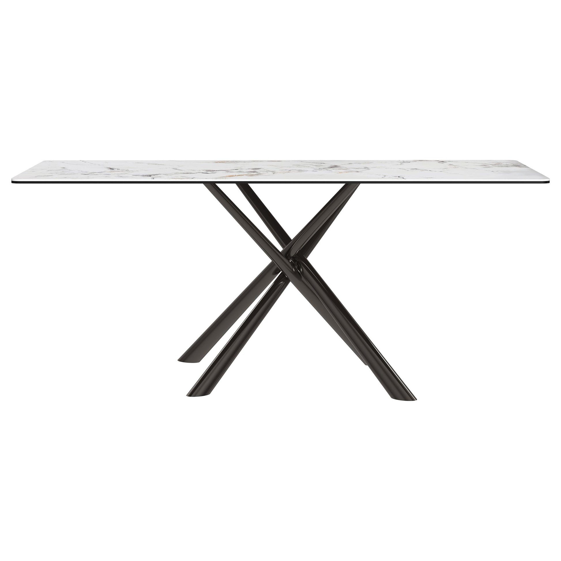  Coaster Furniture Carvell 109371 Rectangular Sintered Stone Dining Table - Mirage White IMAGE 1