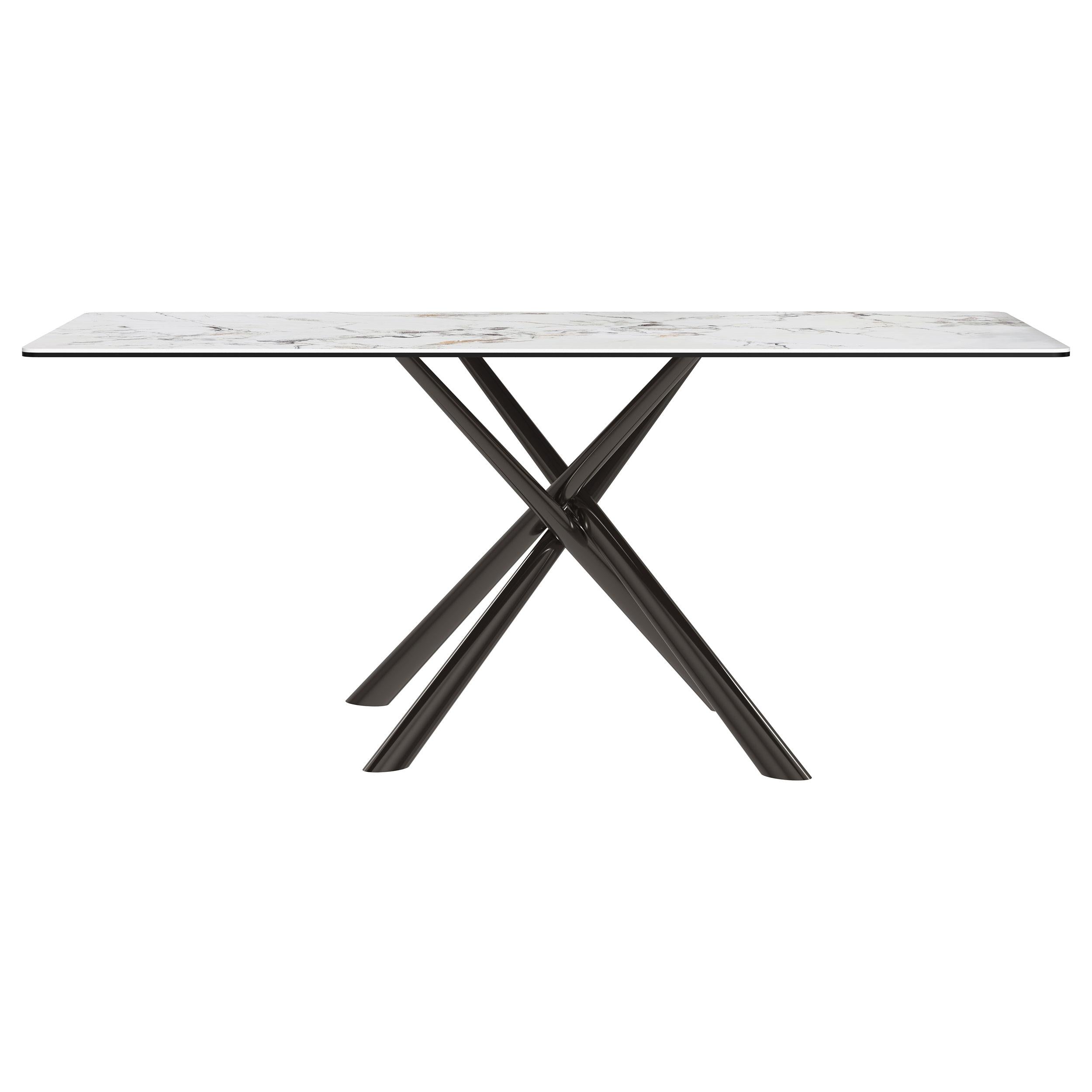  Coaster Furniture Carvell 109371 Rectangular Sintered Stone Dining Table - Mirage White IMAGE 1