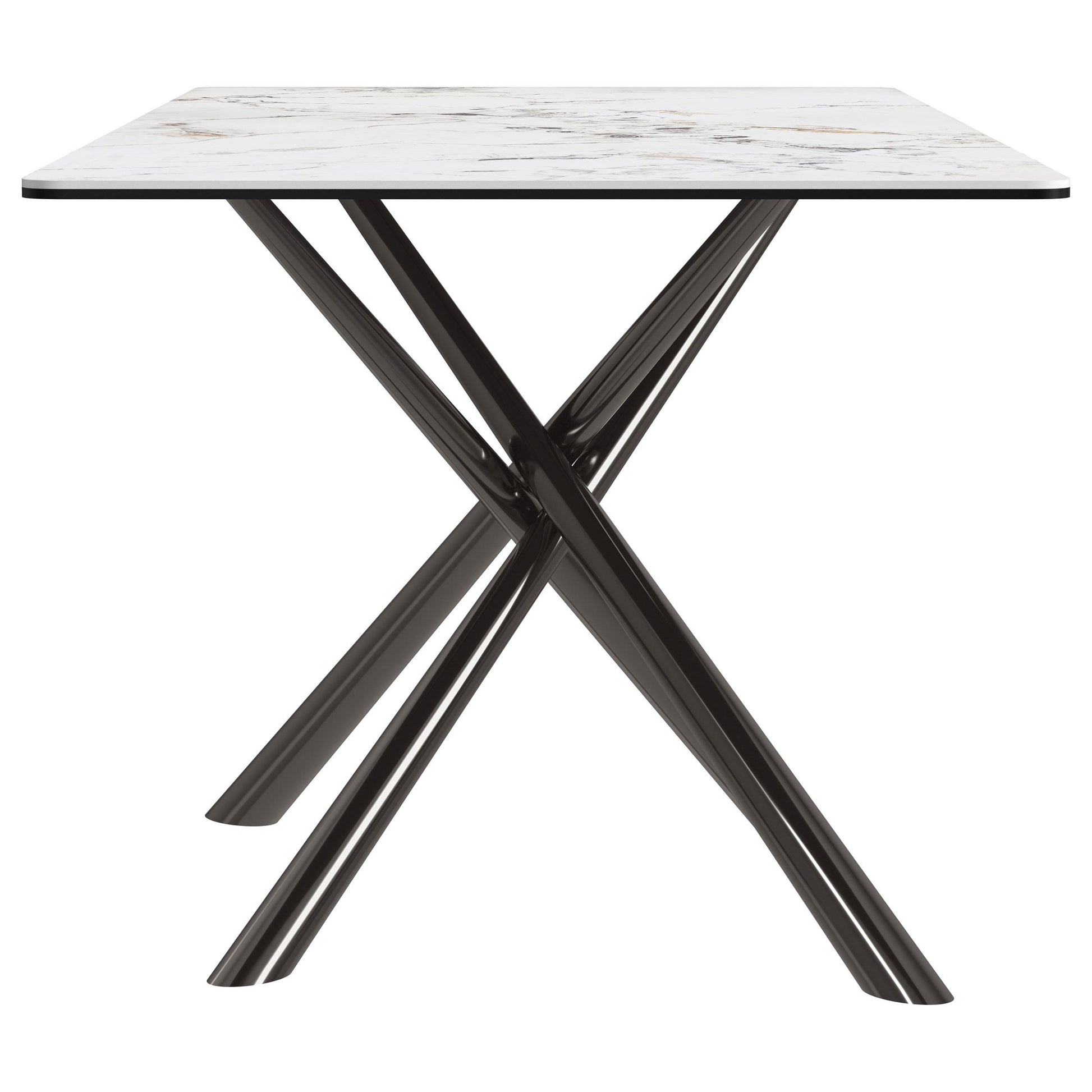  Coaster Furniture Carvell 109371 Rectangular Sintered Stone Dining Table - Mirage White IMAGE 2