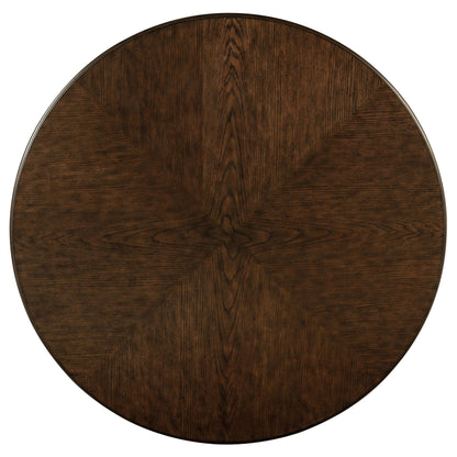 Coaster Furniture Landon 109400 60-inch Round Wood Pedestal Dining Table - Rich Brown IMAGE 3