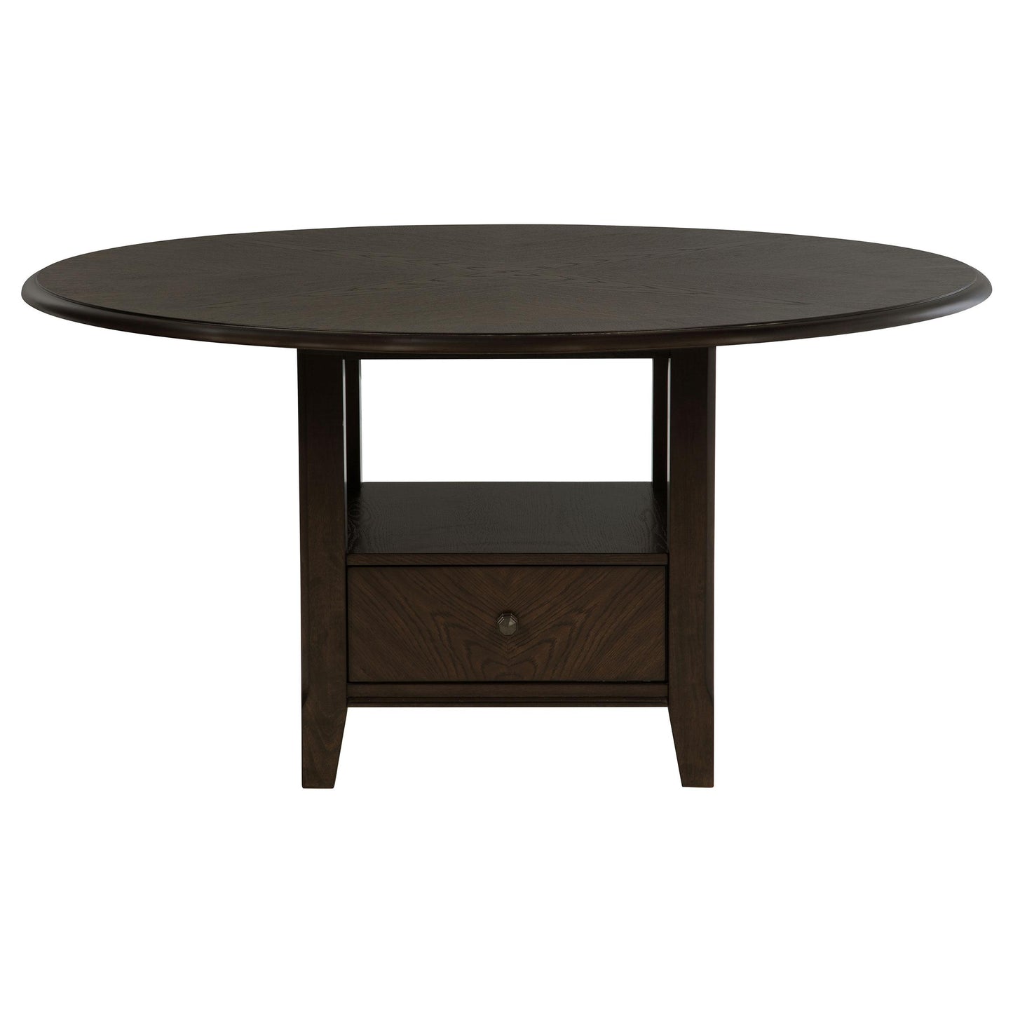 Coaster Furniture Twyla 115100 60-inch Round Dining Table with Drawer - Dark Cocoa IMAGE 3