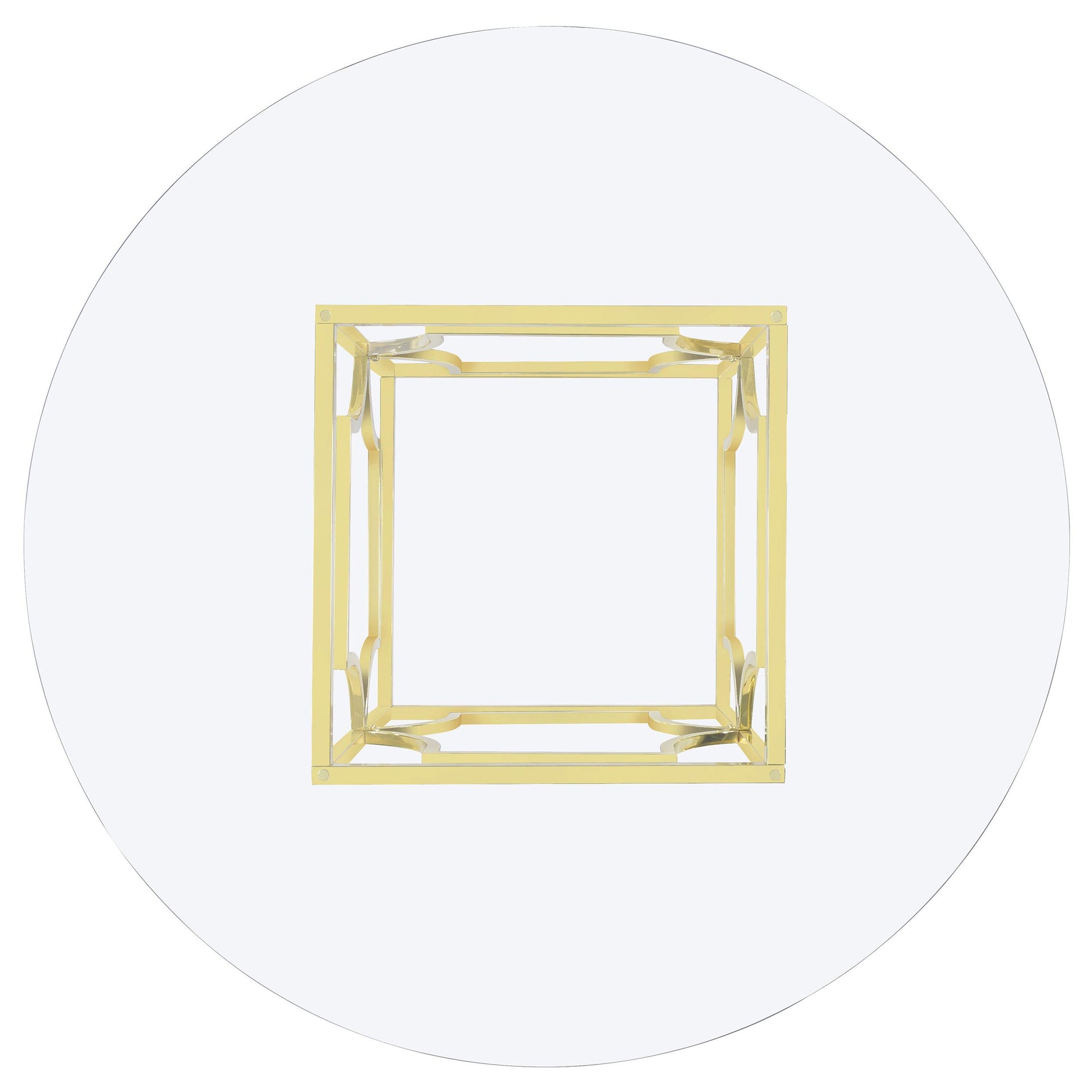 Coaster Furniture Starlight 192641BG Round 54-inch Glass Top Metal Dining Table - Brass IMAGE 4