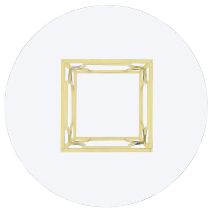 Coaster Furniture Starlight 192641BG Round 54-inch Glass Top Metal Dining Table - Brass IMAGE 4