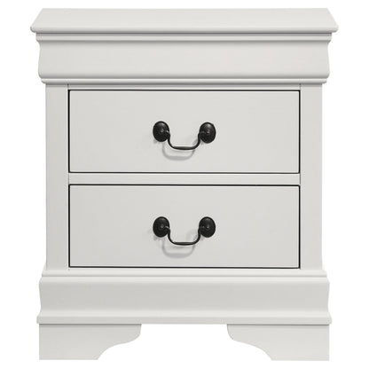  Coaster Furniture Louis Philippe 202442 2-Drawer Nightstand Bedside Table - White IMAGE 3