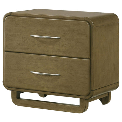 Coaster Furniture Amsbury 224272 2-Drawer Nightstand Bedside Table - Nutmeg IMAGE 4