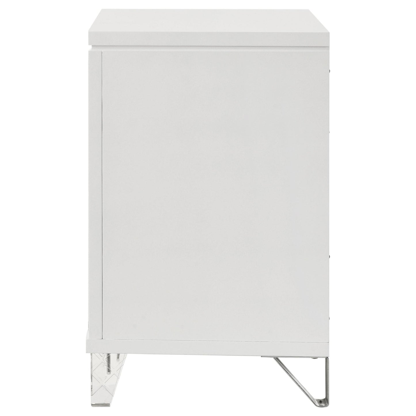 Coaster Furniture Marmore 224962 2-Drawer Nightstand Bedside Table - White IMAGE 5