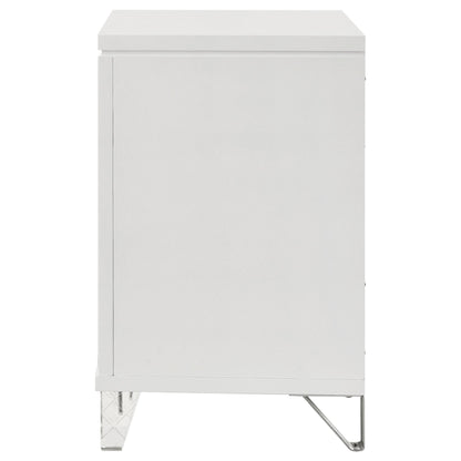 Coaster Furniture Marmore 224962 2-Drawer Nightstand Bedside Table - White IMAGE 5
