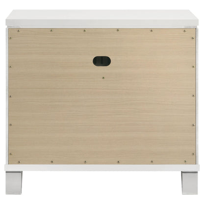 Coaster Furniture Marmore 224962 2-Drawer Nightstand Bedside Table - White IMAGE 7