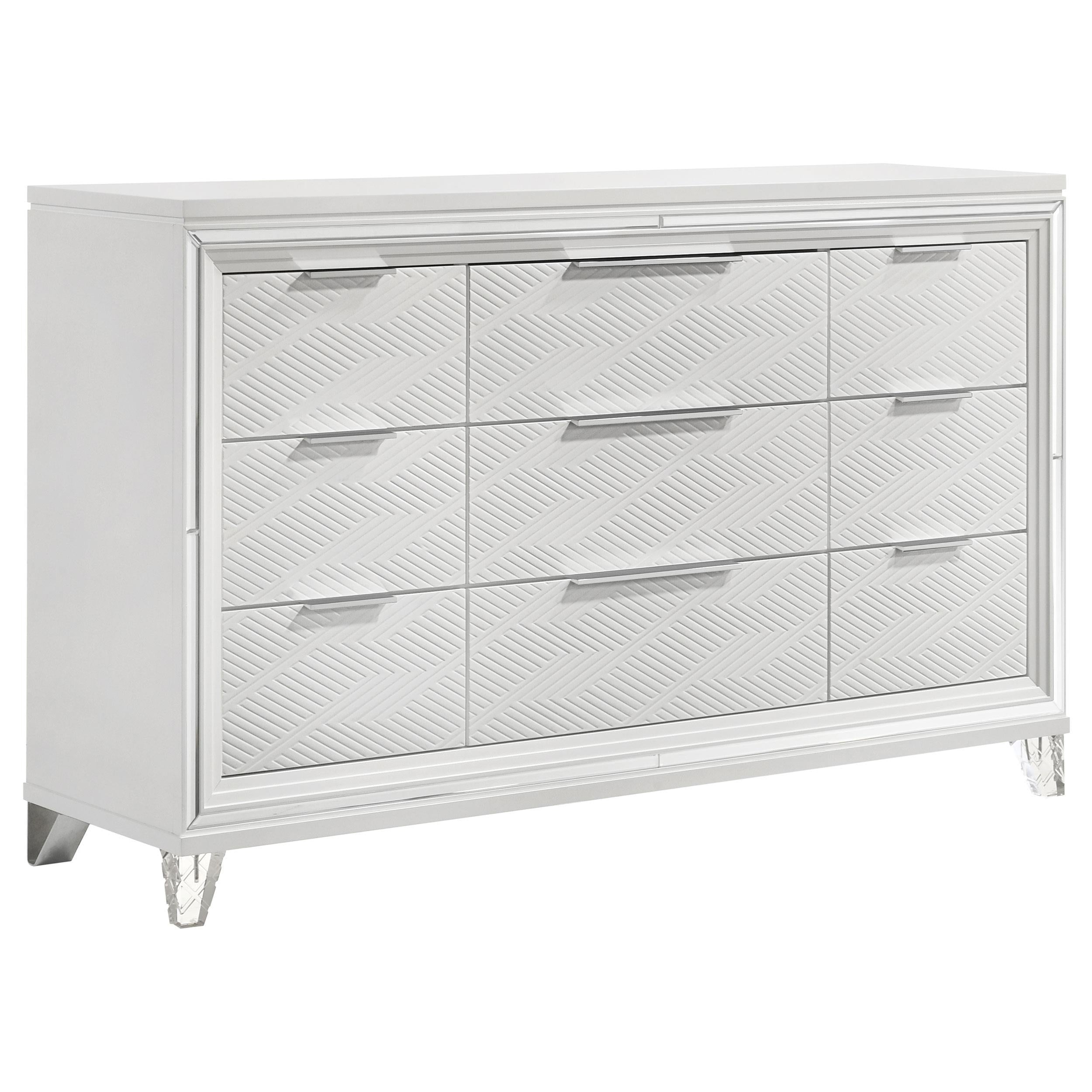 Coaster Furniture Marmore 224963 9-Drawer Dresser Cabinet - White IMAGE 1