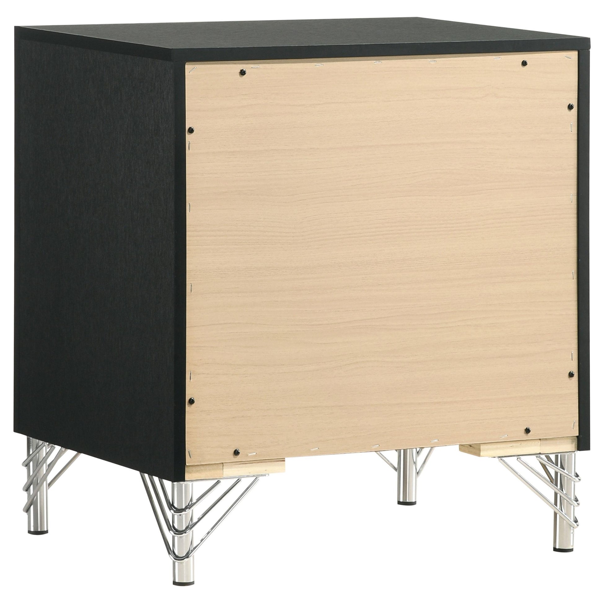 Coaster Furniture Lucia 224992 2-Drawer Nightstand Bedside Table - Black IMAGE 6