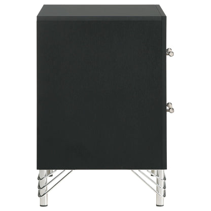 Coaster Furniture Lucia 224992 2-Drawer Nightstand Bedside Table - Black IMAGE 9