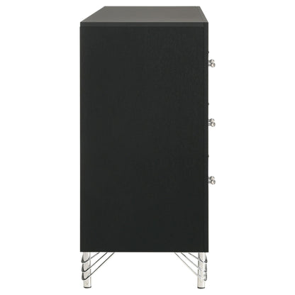  Coaster Furniture Lucia 224993 6-Drawer Dresser Cabinet - Black IMAGE 9