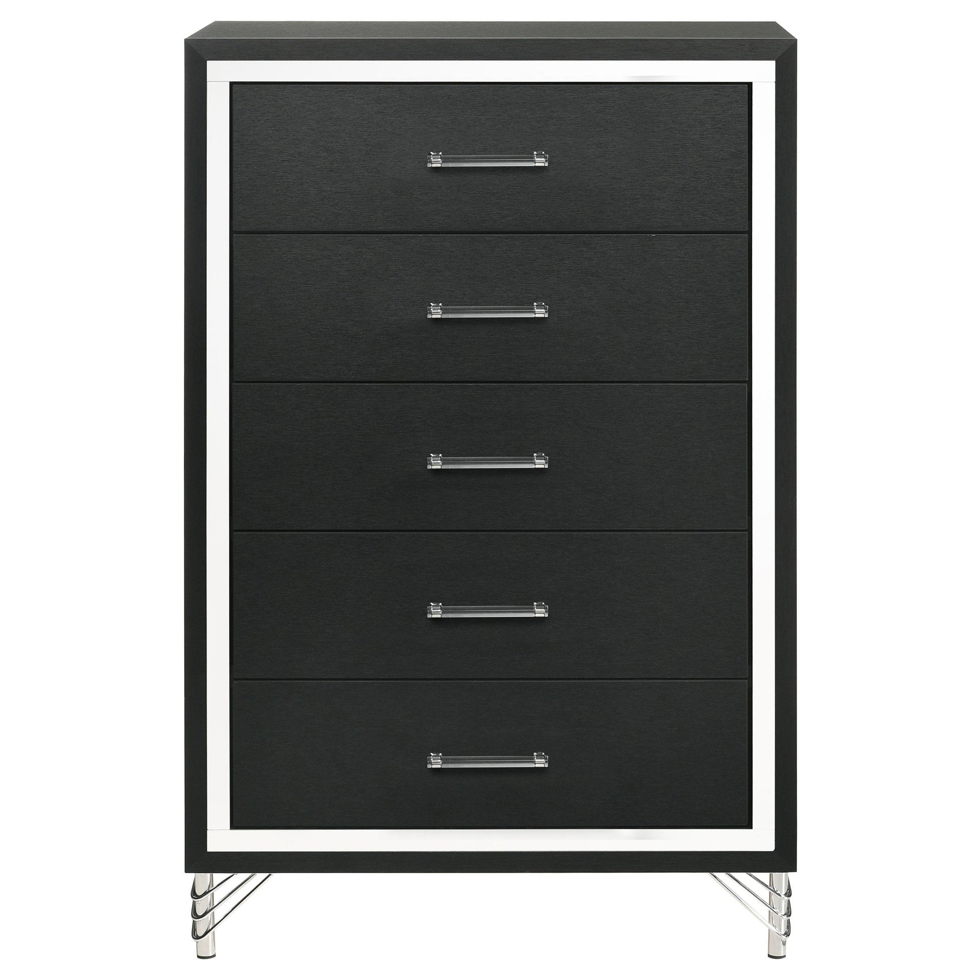  Coaster Furniture Lucia 224995 5-Drawer Bedroom Chest of Drawers - Black IMAGE 3