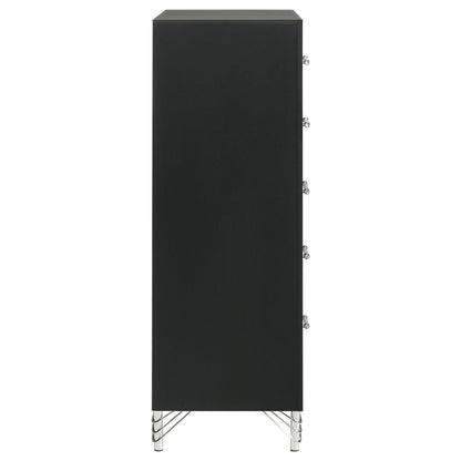  Coaster Furniture Lucia 224995 5-Drawer Bedroom Chest of Drawers - Black IMAGE 9