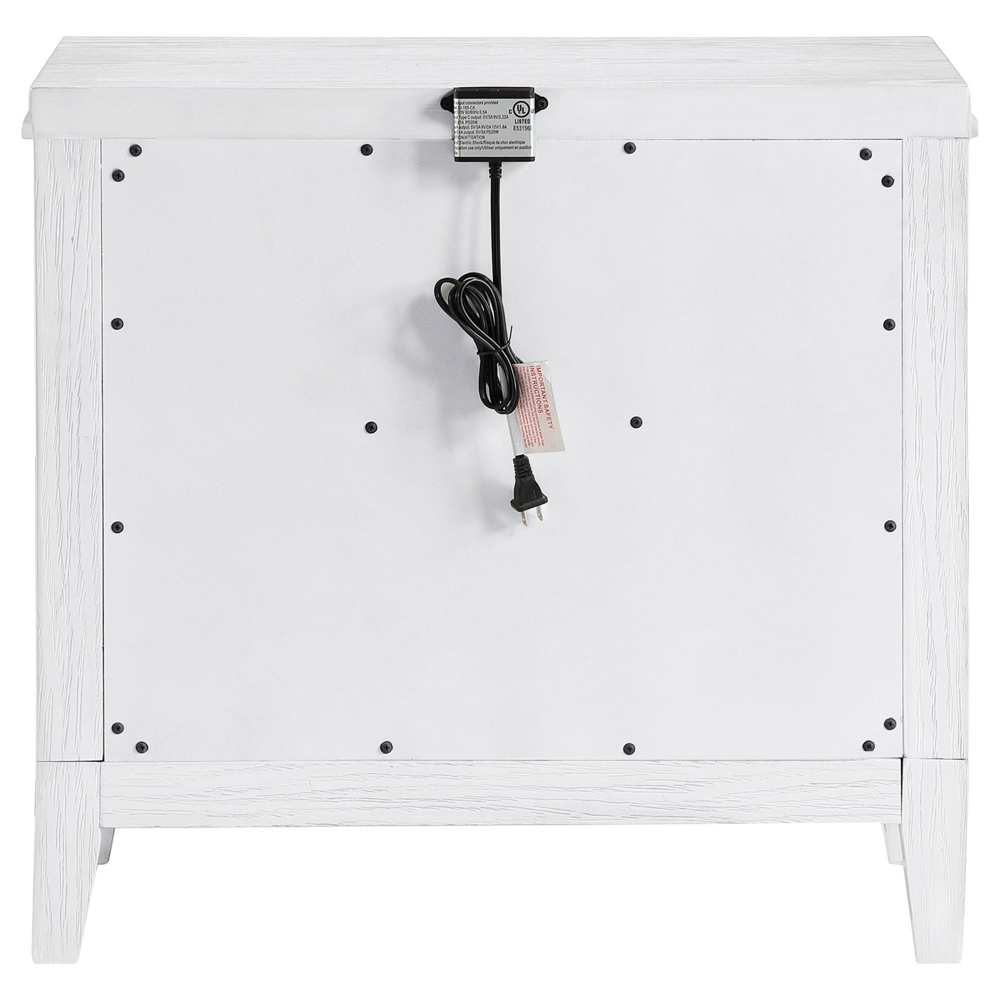 Coaster Furniture Marielle 224842 2-Drawer Nightstand Bedside Table - Distressed White IMAGE 7