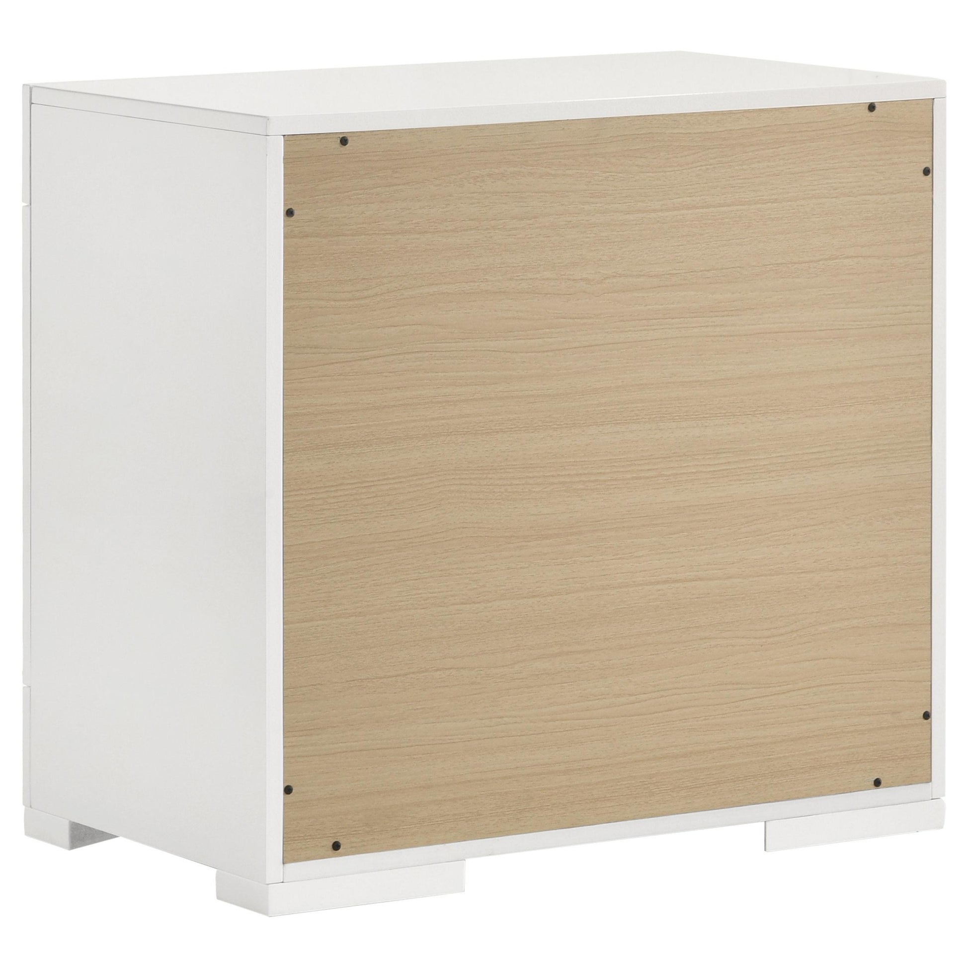 Coaster Furniture Ives 224942 2-Drawer Nightstand Bedside Table - White High Gloss IMAGE 6
