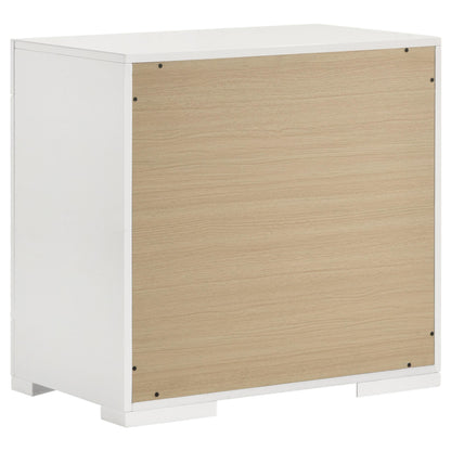 Coaster Furniture Ives 224942 2-Drawer Nightstand Bedside Table - White High Gloss IMAGE 6