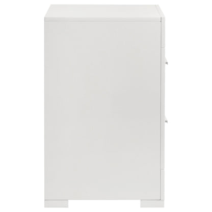 Coaster Furniture Ives 224942 2-Drawer Nightstand Bedside Table - White High Gloss IMAGE 9