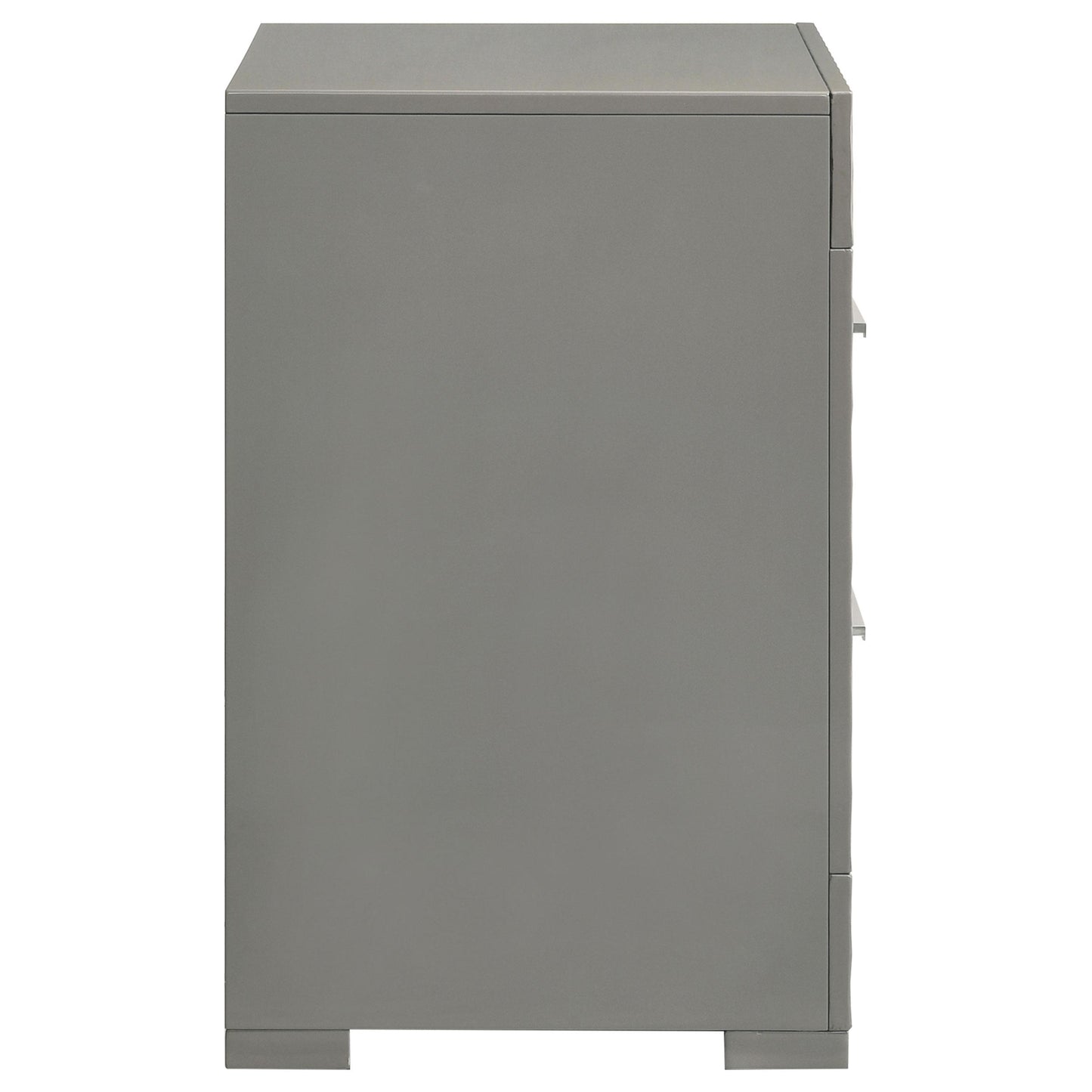 Coaster Furniture Ives 224972 2-Drawer Nightstand Bedside Table - Grey High Gloss IMAGE 9