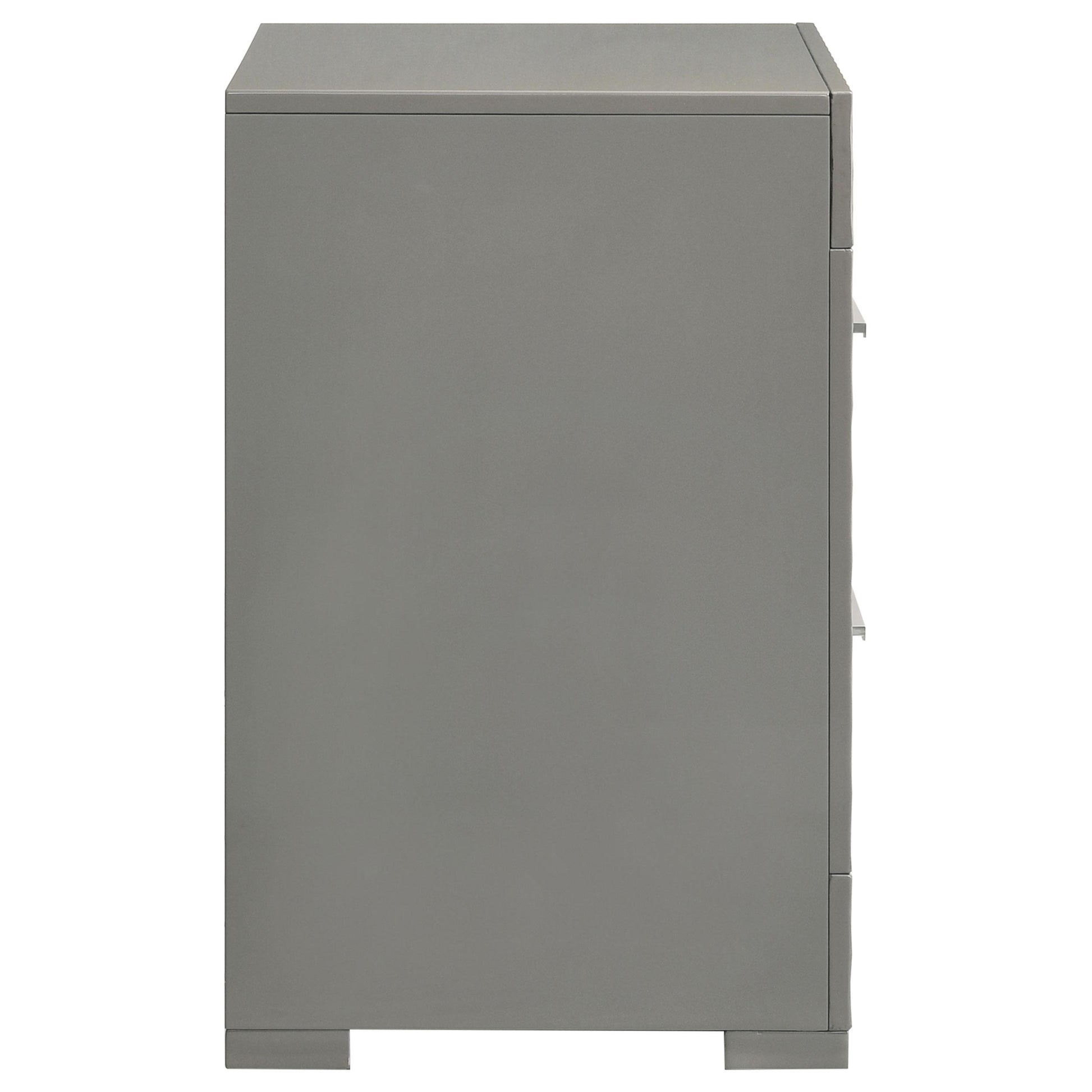 Coaster Furniture Ives 224972 2-Drawer Nightstand Bedside Table - Grey High Gloss IMAGE 9