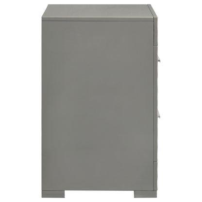 Coaster Furniture Ives 224972 2-Drawer Nightstand Bedside Table - Grey High Gloss IMAGE 9