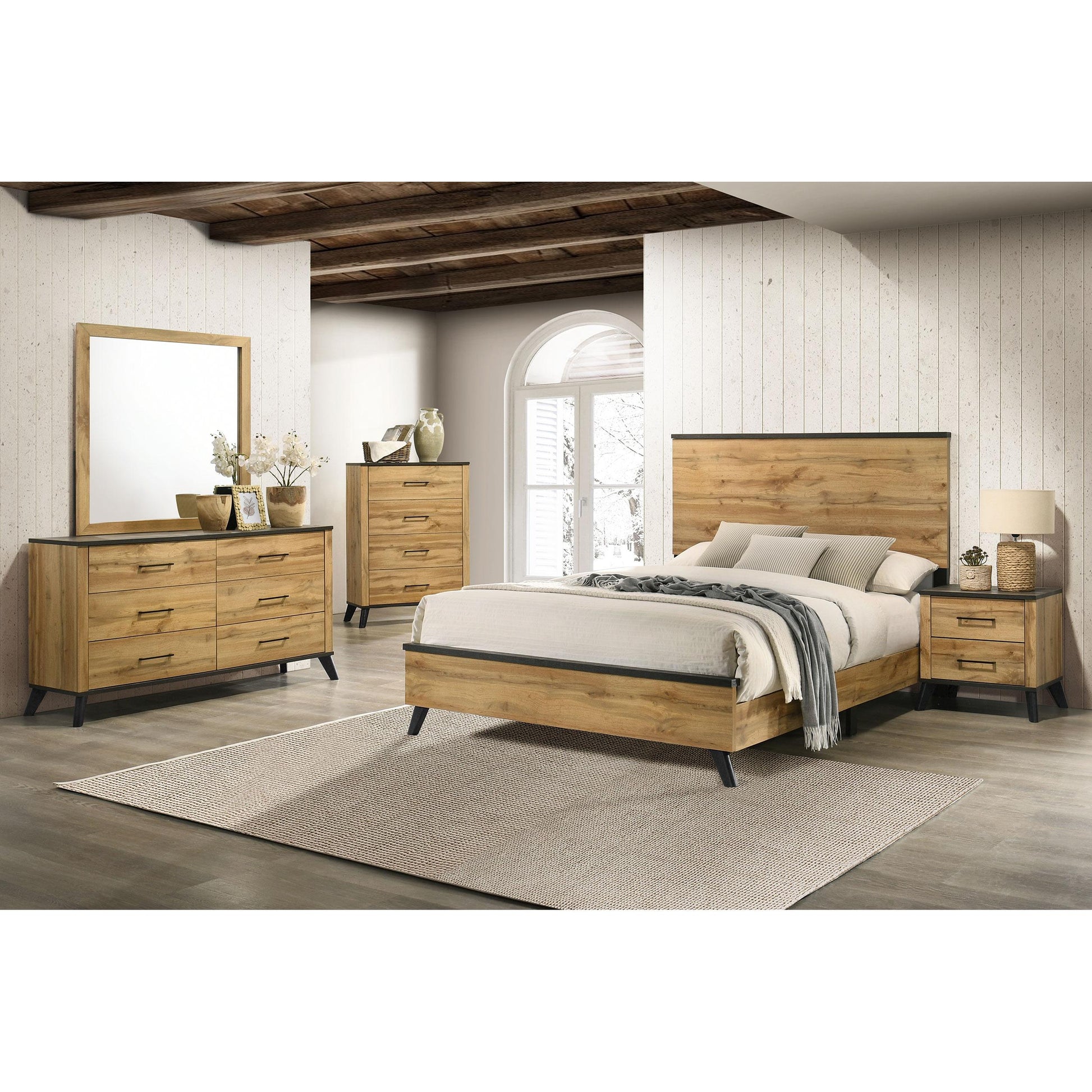  Coaster Furniture Kaywood 225002 2-Drawer Nightstand Bedside Table - Natural Pine IMAGE 8