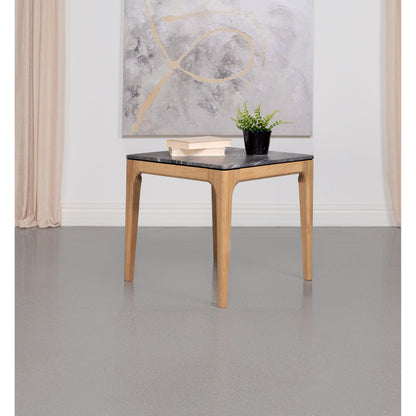 Coaster Furniture Polaris 707857 Square SmartTop Side End Table - Grey and Light Oak IMAGE 3