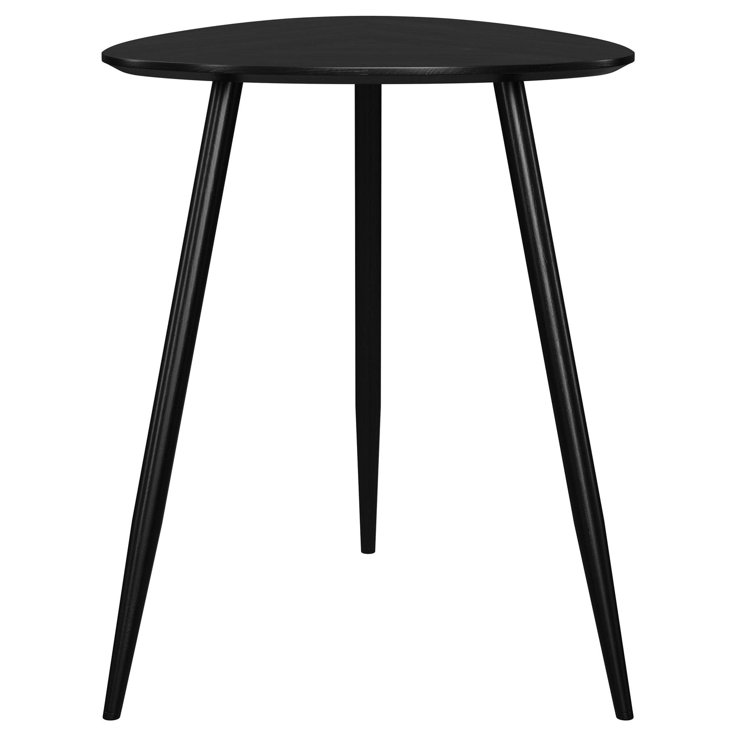 Coaster Furniture Odessa 707917 Triangular Solid Wood End Table - Black IMAGE 7