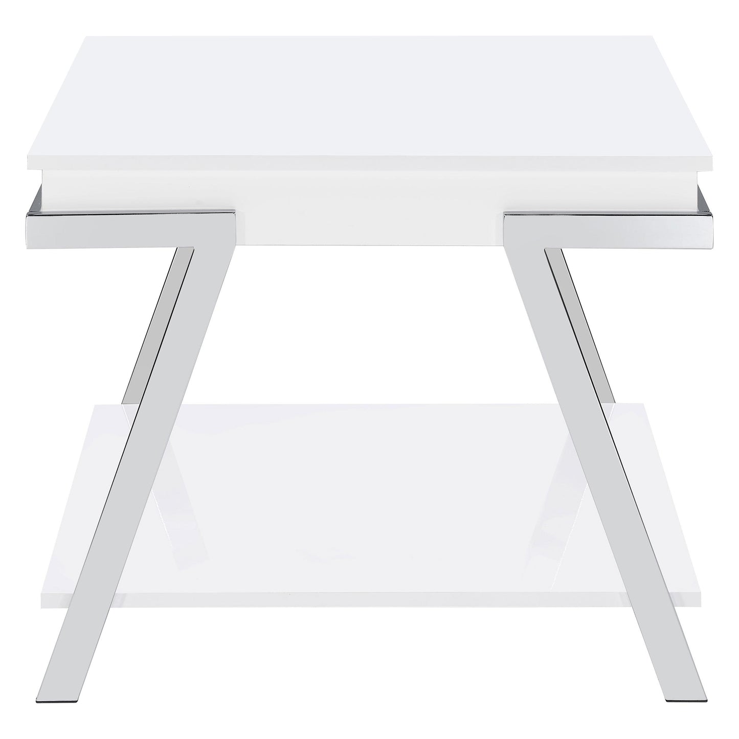 Coaster Furniture Marcia 708157 Rectangular Side End Table - White High Gloss IMAGE 3