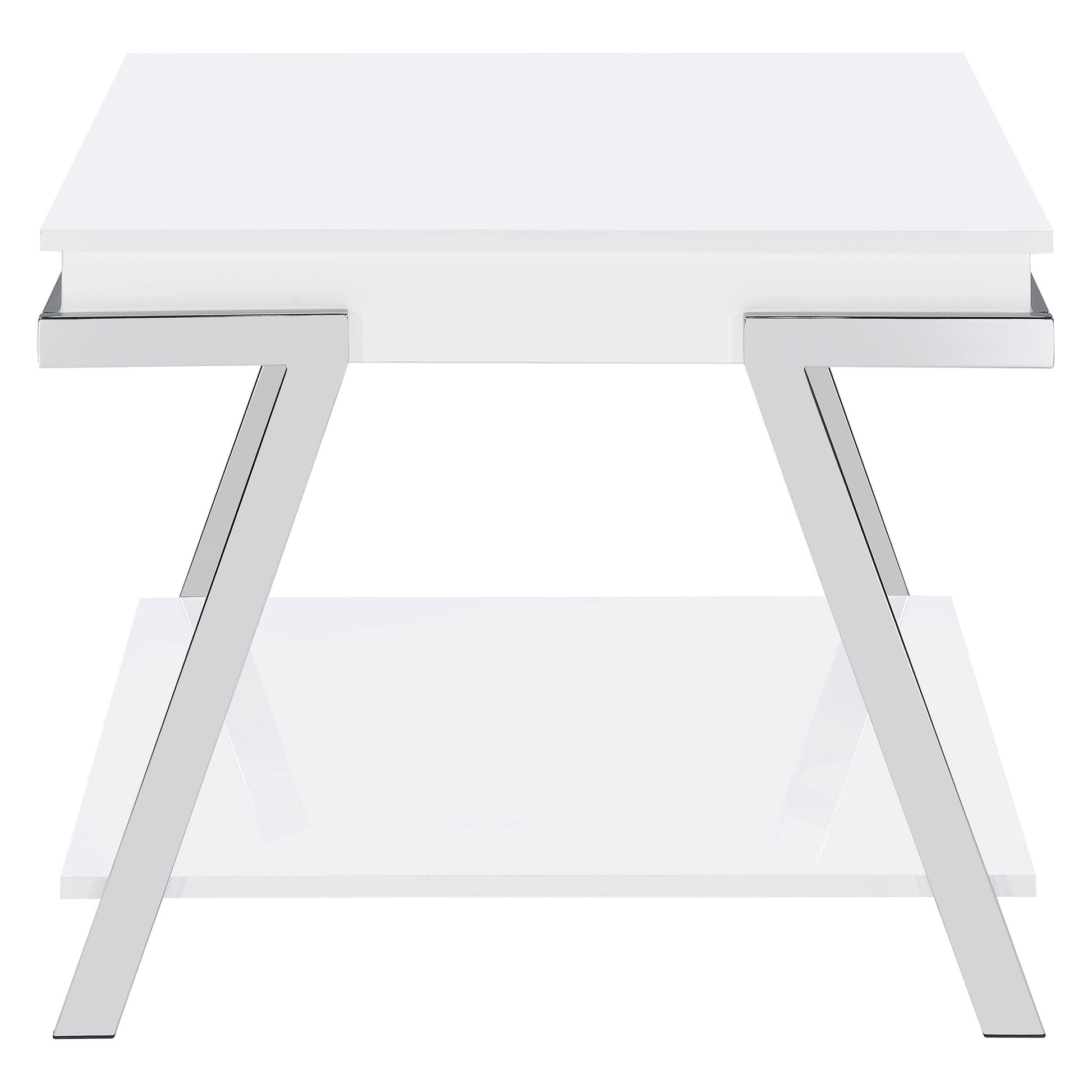 Coaster Furniture Marcia 708157 Rectangular Side End Table - White High Gloss IMAGE 6