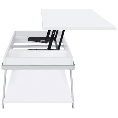 Coaster Furniture Marcia 708158 Rectangular Lift Top Coffee Table - White High Gloss IMAGE 8