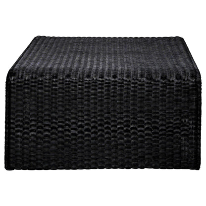 Coaster Furniture Cahya 708518 Woven Rattan Square Coffee Table - Black IMAGE 5