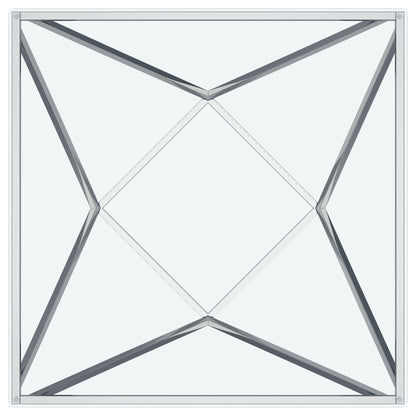 Coaster Furniture Brittania 709738 Square Glass Top Geometric Coffee Table - Nickel IMAGE 6