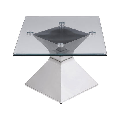 Coaster Furniture Jenny 710208 Glass Top Stainless Steel Coffee Table - Chrome IMAGE 5