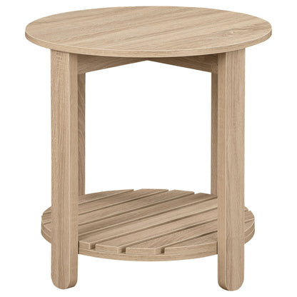 Coaster Furniture Fowler 710287 1-shelf Round Engineered Wood Side End Table - Natural IMAGE 3